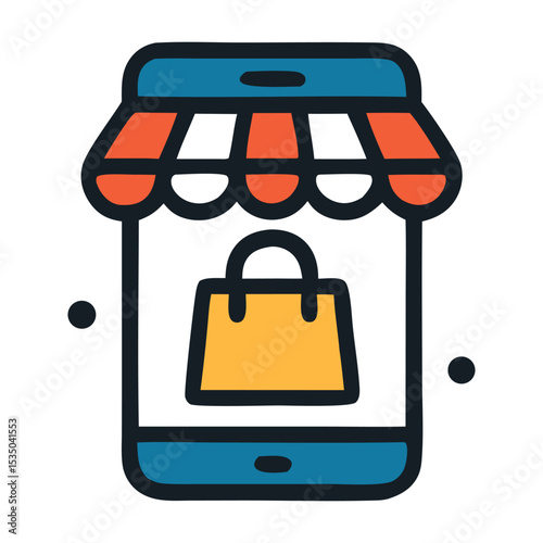 Secure Ecommerce Mobile Shopping Icon Pack Digital Business & Online Retail Graphic Design