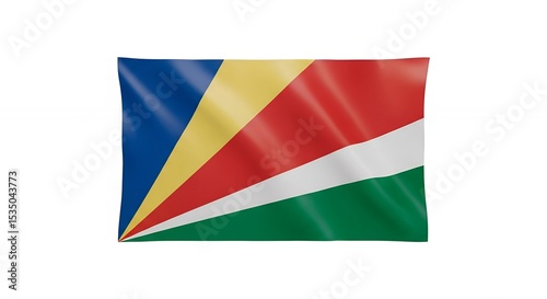 Free Download Waving Flag of Seychelles with Vibrant Colors on a White Background - GFXLoad