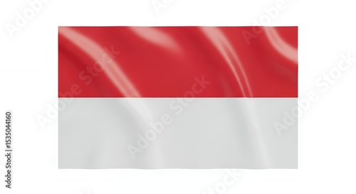 Free Download Waving Indonesian Flag with Red and White Stripes on Isolated Background - GFXLoad