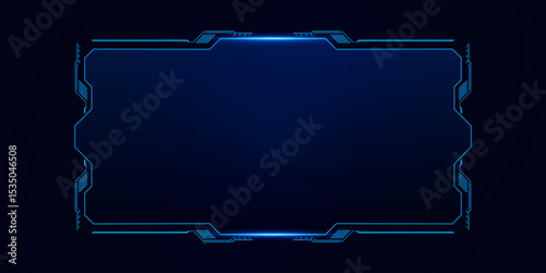 Sci fi futuristic user interface, HUD template frame design, Technology abstract background	
