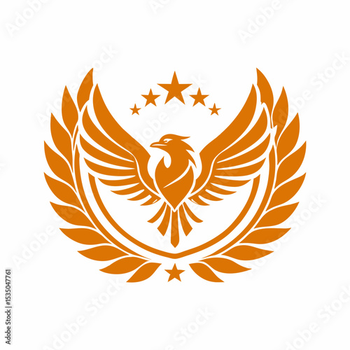 Eagle logo with laurel wreath