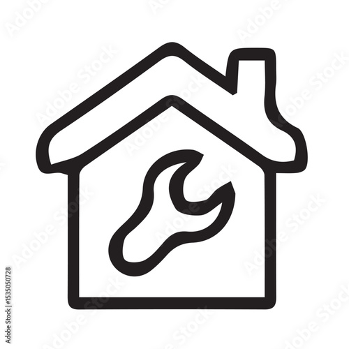 Home Repair outline vector icon on white background