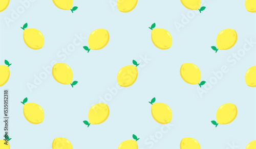Seamless pattern with cute lemon.