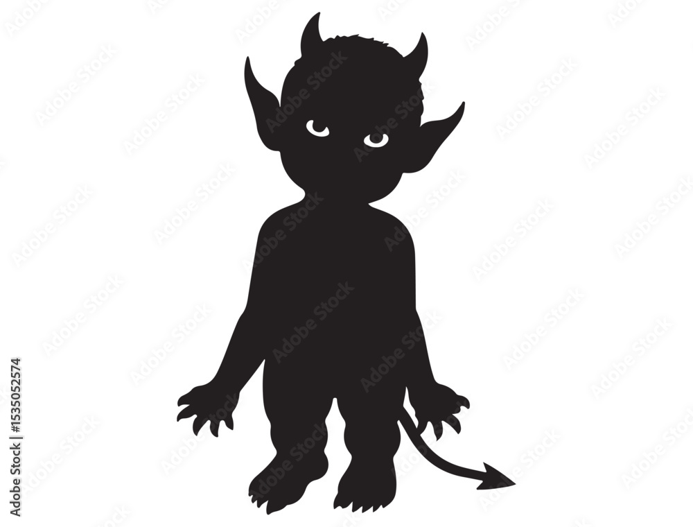 Obraz premium LITTLE DEVIL SILHOUETTE