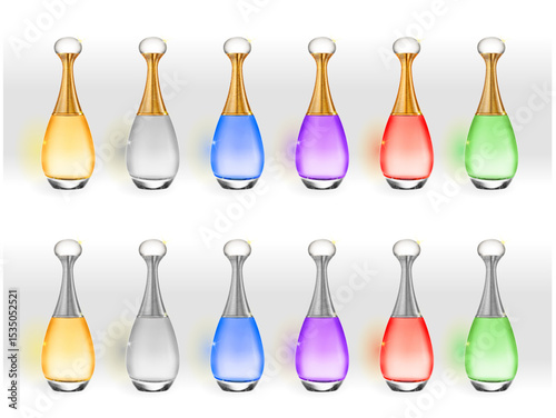 perfume bottles color valiation