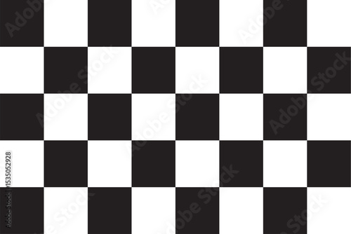 Classic black and white checkerboard pattern design, perfect for backgrounds, textures, and decorative elements. Pattern, checkerboard. Checker chess board square black and white vector illustrations.