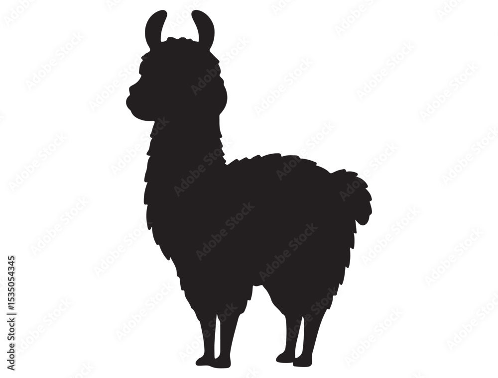 Fototapeta premium LLAMA SILHOUETTE 