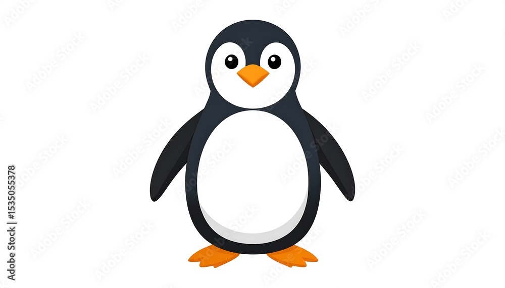Naklejka premium Cute cartoon penguin illustration
