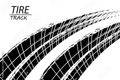 Vector Tire Track Background.Grunge Tire Track,EPS10