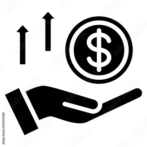 Profit Growth  Icon Element For Design