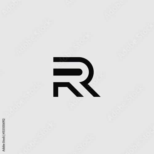 Sleek Initial 'R' Logo Design with Minimalist and Modern Aesthetics