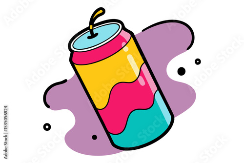 Fizzy Drink Explosion Effect with Soda Can