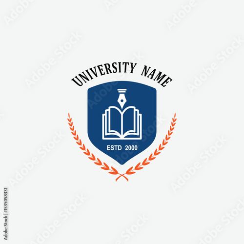 3099 educational logo school college university learning institute book academy organization