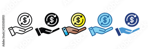 Cash Flow  Icon Element For Design