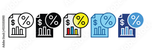 Tax Document  Icon Element For Design