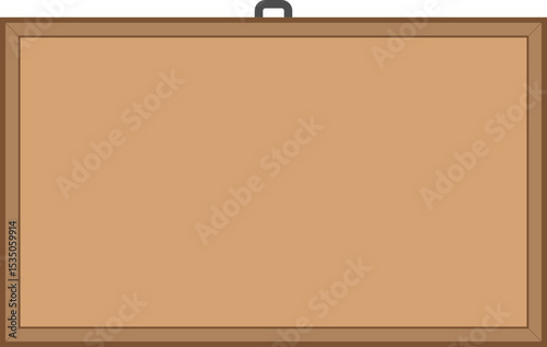 테두리가 있는 갈색 코르크 게시판