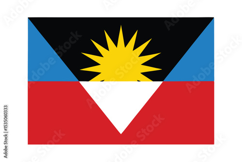 High resolution antigua and barbuda national flag design for print and web use