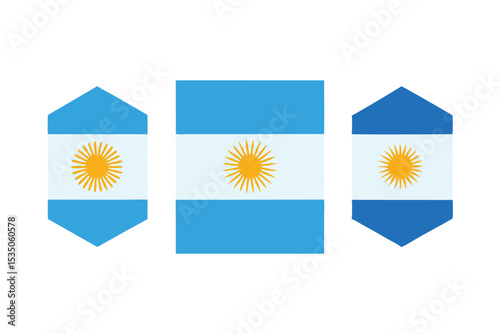 Argentina flag icon set a high quality design featuring the argentinian flag in various styles