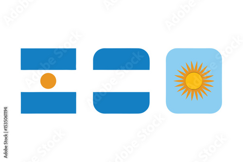 Argentina flag icon set a single high resolution graphic featuring the argentinian national flag