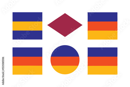 Armenian flag icon set a high resolution design featuring the national flag of armenia in various styles