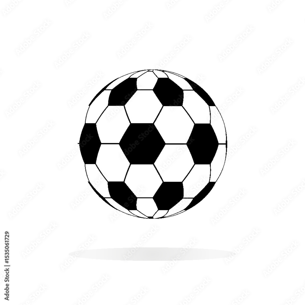 Fototapeta premium Soccer ball icon in flat style,EPS10