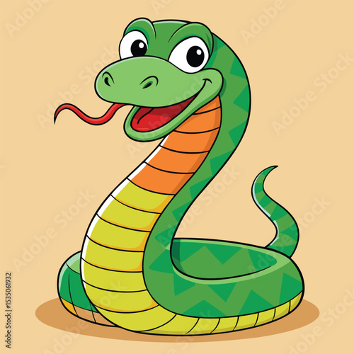 Snake white background