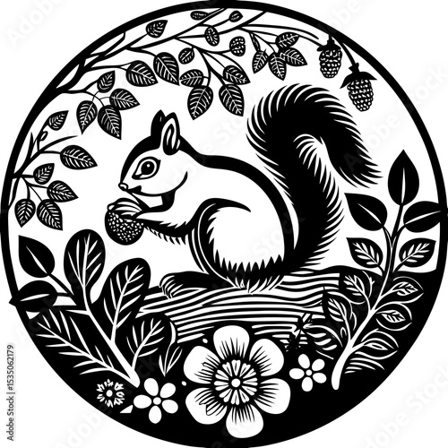 A vector of squirrel
