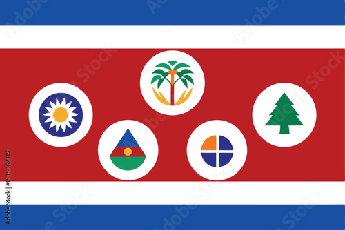 Belize flag icon design a single high resolution icon featuring the national flag of belize
