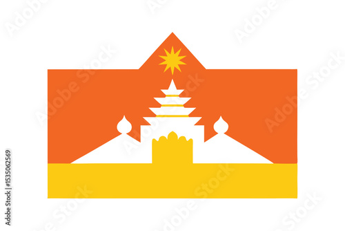 High resolution bhutanese flag icon set for digital design projects