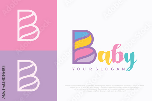 B baby Logo design . vector illustration