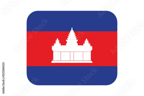 Cambodia and burkina faso national flag icons design set a single icon graphic featuring both flags