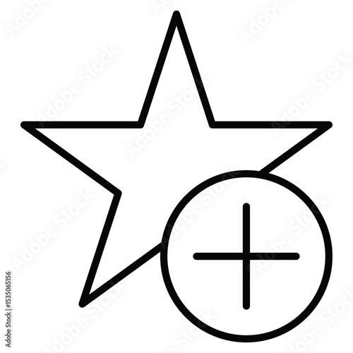 Add to favorite icon Outline isolated logo mark
