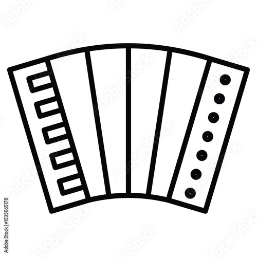 Accordion icon Outline isolated logo mark