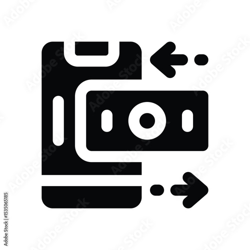 exchange glyph icon. Strong and solid vector icon for websites, mobile interfaces, presentations, and visual branding. High quality and easy to edit.