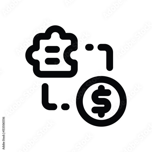 solution line icon. Clean and minimalist vector icon for websites, mobile apps, presentations, and logos. Fully scalable and customizable for any project.