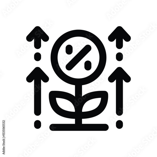investment line icon. Clean and minimalist vector icon for websites, mobile apps, presentations, and logos. Fully scalable and customizable for any project.