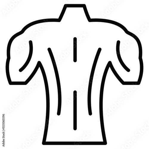 Back massage icon Outline isolated logo mark