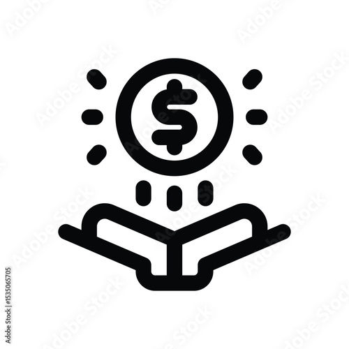 financial literacy line icon. Clean and minimalist vector icon for websites, mobile apps, presentations, and logos. Fully scalable and customizable for any project.