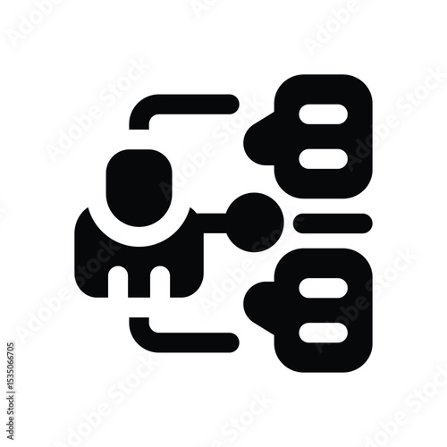 skill glyph icon. Strong and solid vector icon for websites, mobile interfaces, presentations, and visual branding. High quality and easy to edit.