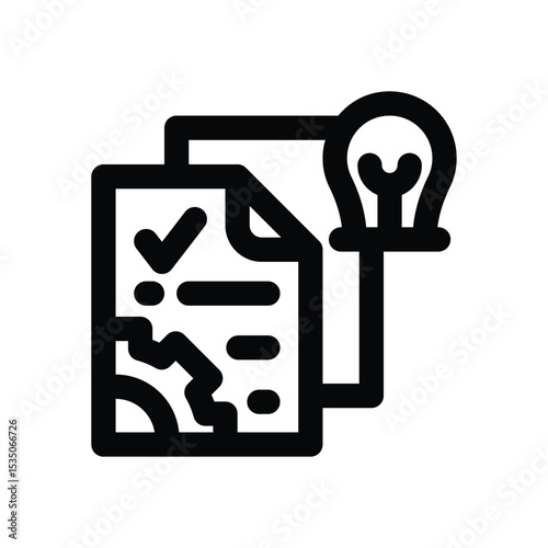 new project line icon. Clean and minimalist vector icon for websites, mobile apps, presentations, and logos. Fully scalable and customizable for any project.