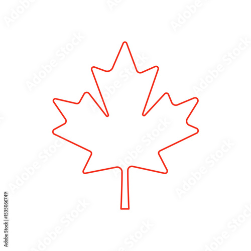 Maple leaf icon on white background.