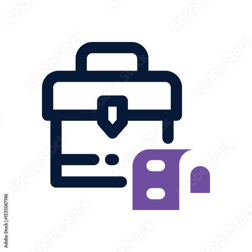 work history duotone icon. Sleek and modern vector icon for websites, mobile apps, marketing materials, and corporate design. Fully scalable and ready to use.