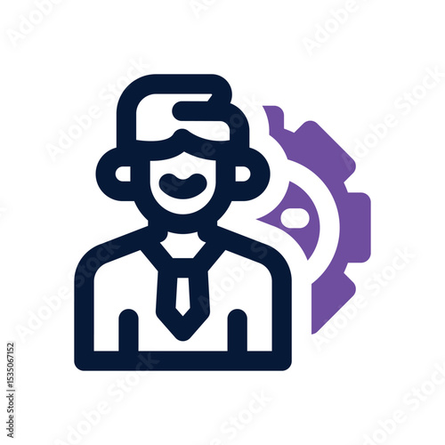 staff duotone icon. Sleek and modern vector icon for websites, mobile apps, marketing materials, and corporate design. Fully scalable and ready to use.