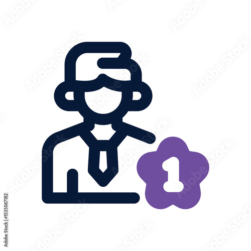 best employee duotone icon. Sleek and modern vector icon for websites, mobile apps, marketing materials, and corporate design. Fully scalable and ready to use.
