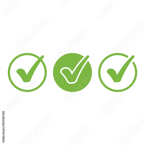 CHECK MARK ICON LOGO GREEN LOGO