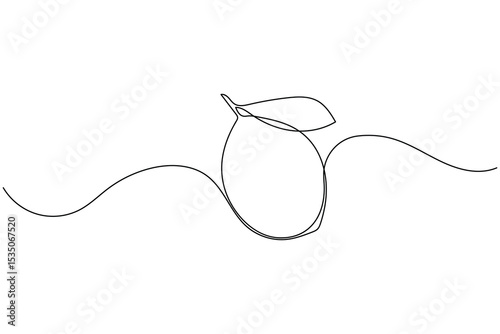 Continuous line drawing of eight lemons on white background