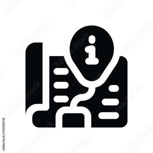 information glyph icon. Strong and solid vector icon for websites, mobile interfaces, presentations, and visual branding. High quality and easy to edit.