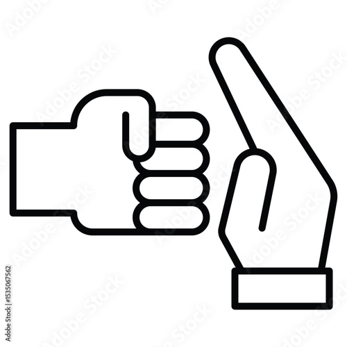 Domestic violence icon Outline isolated logo mark