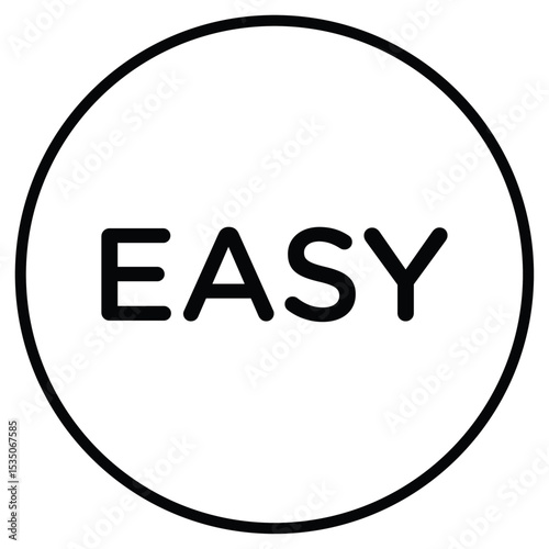 Easy icon Outline isolated logo mark