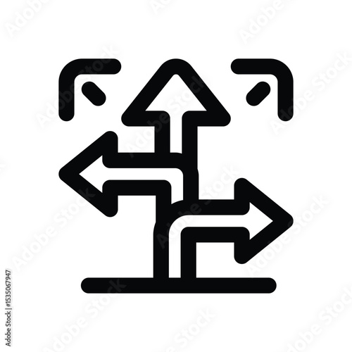 direction line icon. Clean and minimalist vector icon for websites, mobile apps, presentations, and logos. Fully scalable and customizable for any project.